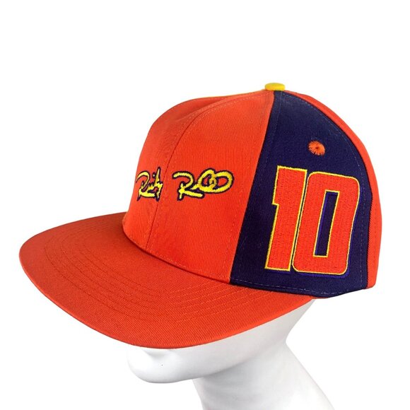 Vintage Snapback Hat Ricky Rudd Tide Racing NASCAR 10 Orange Baseball Cap - Picture 2 of 13